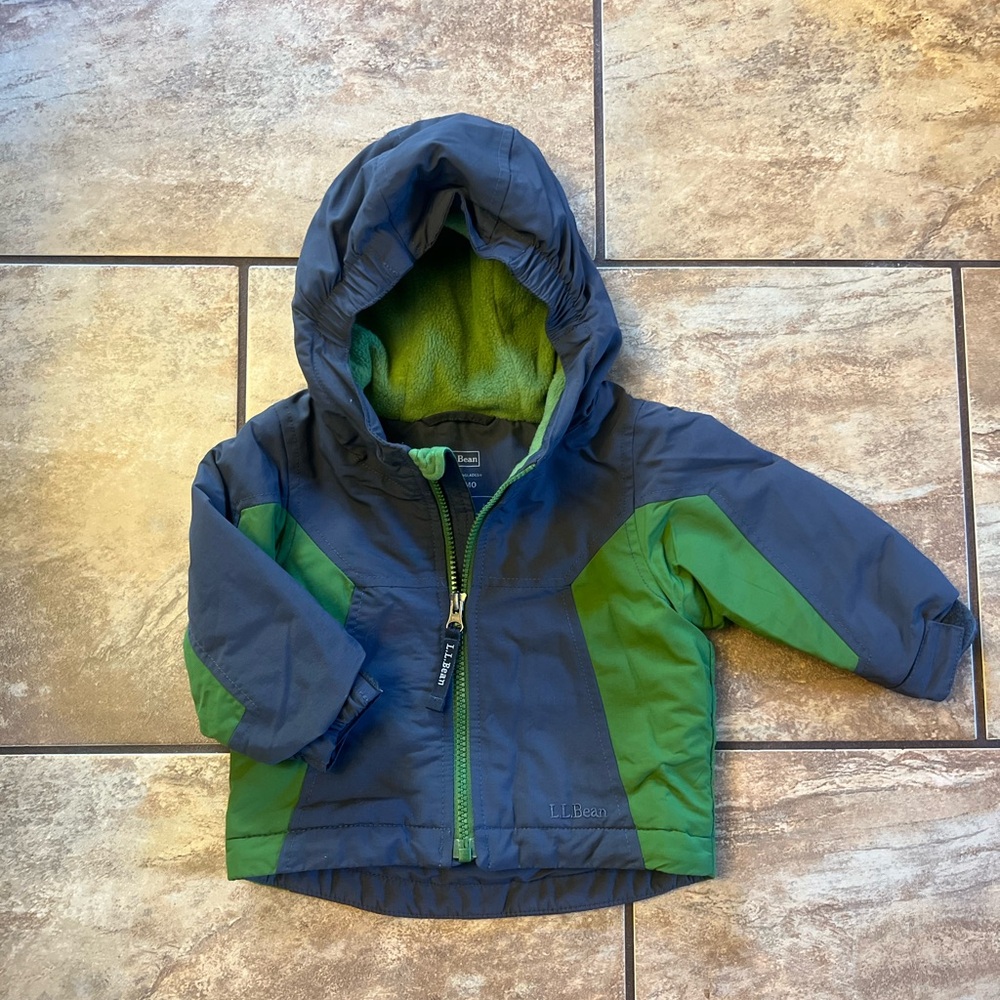 L.L. Bean Baby Grey and Green Winter Jacket